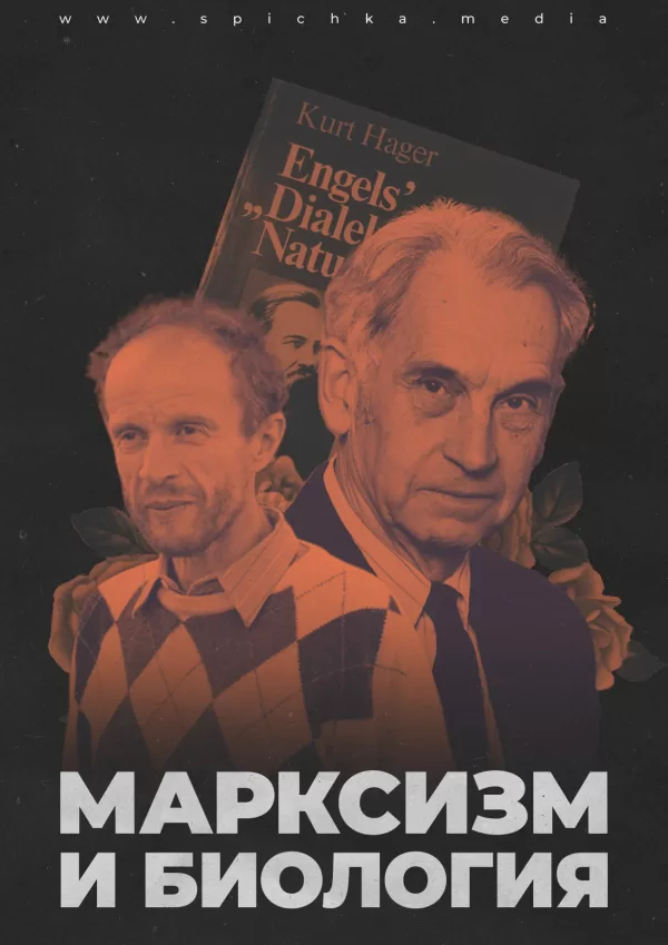 Двое мужчин на фоне книги и цветов